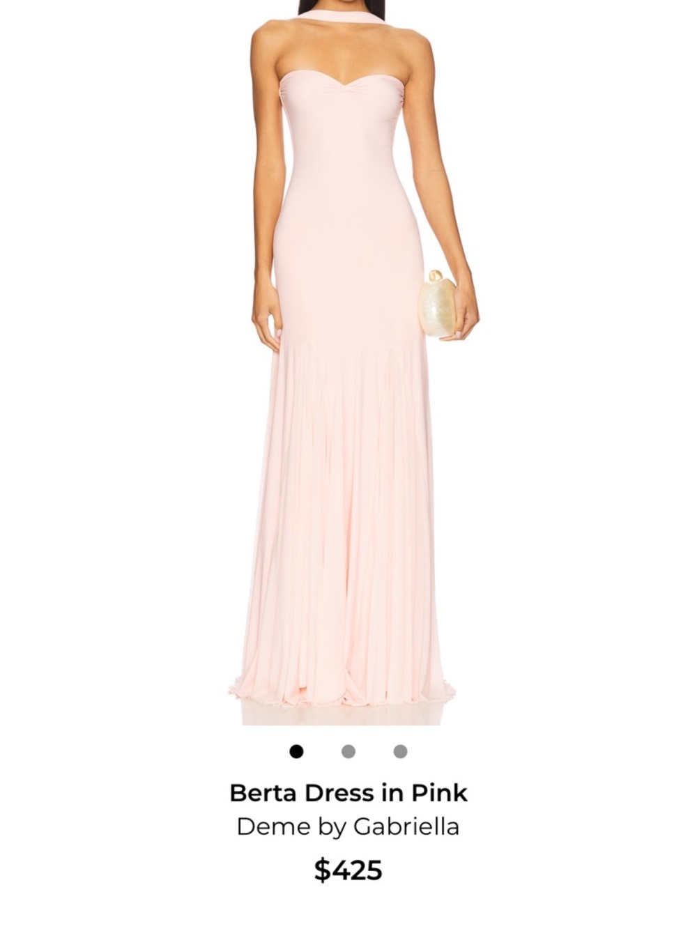 Deme by Gabriella Strapless Sweetheart Pink Gown